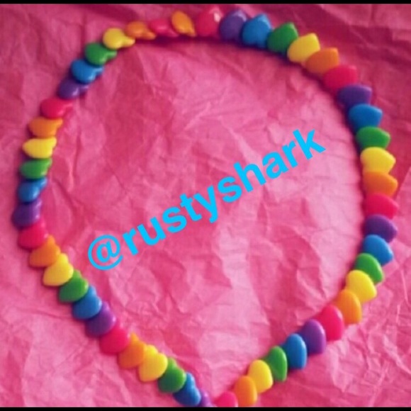 ISO rainbow heart beads necklace by Target - Picture 3 of 6